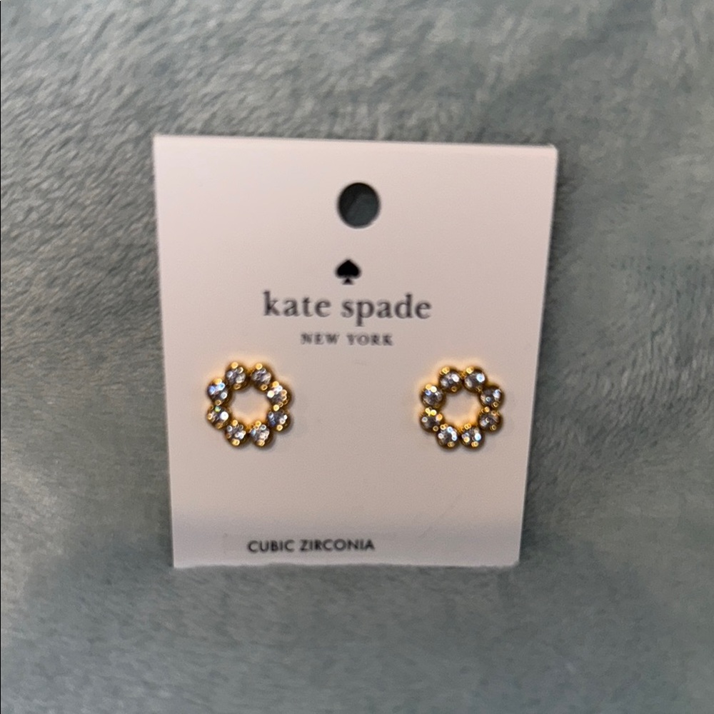 kate spade Gold Cubic Zirconia Earrings